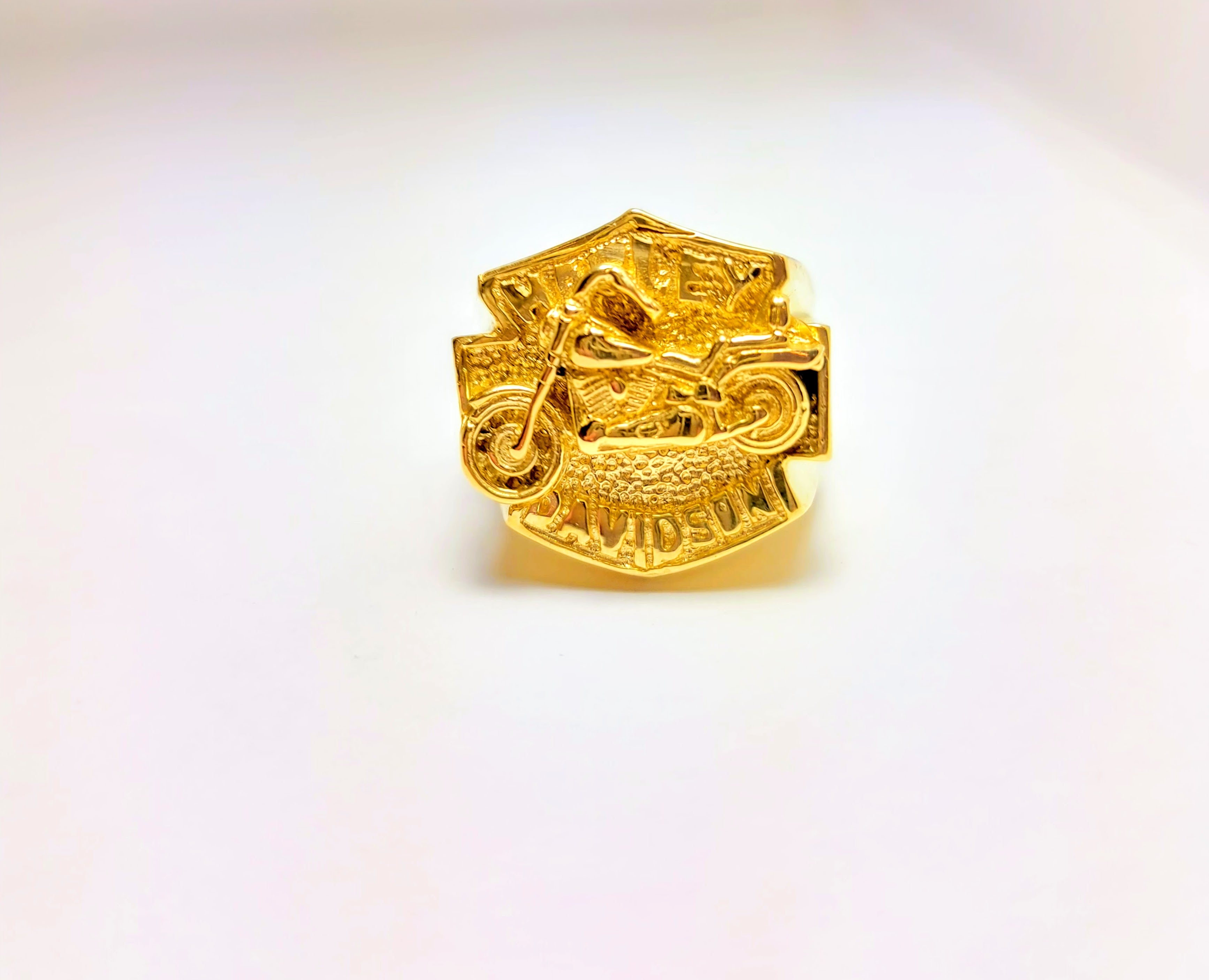 Bague moto en or pour hommes