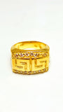 Gold Greek design ring for men