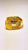 Gold Greek design ring for men