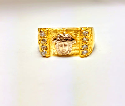 Gold Greek design ring for men