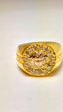 Gold Greek design ring for men