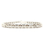 Bracelet tennis en or blanc 18 carats avec diamants de laboratoire ronds et princesse