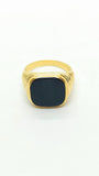 Bague homme en or avec onyx