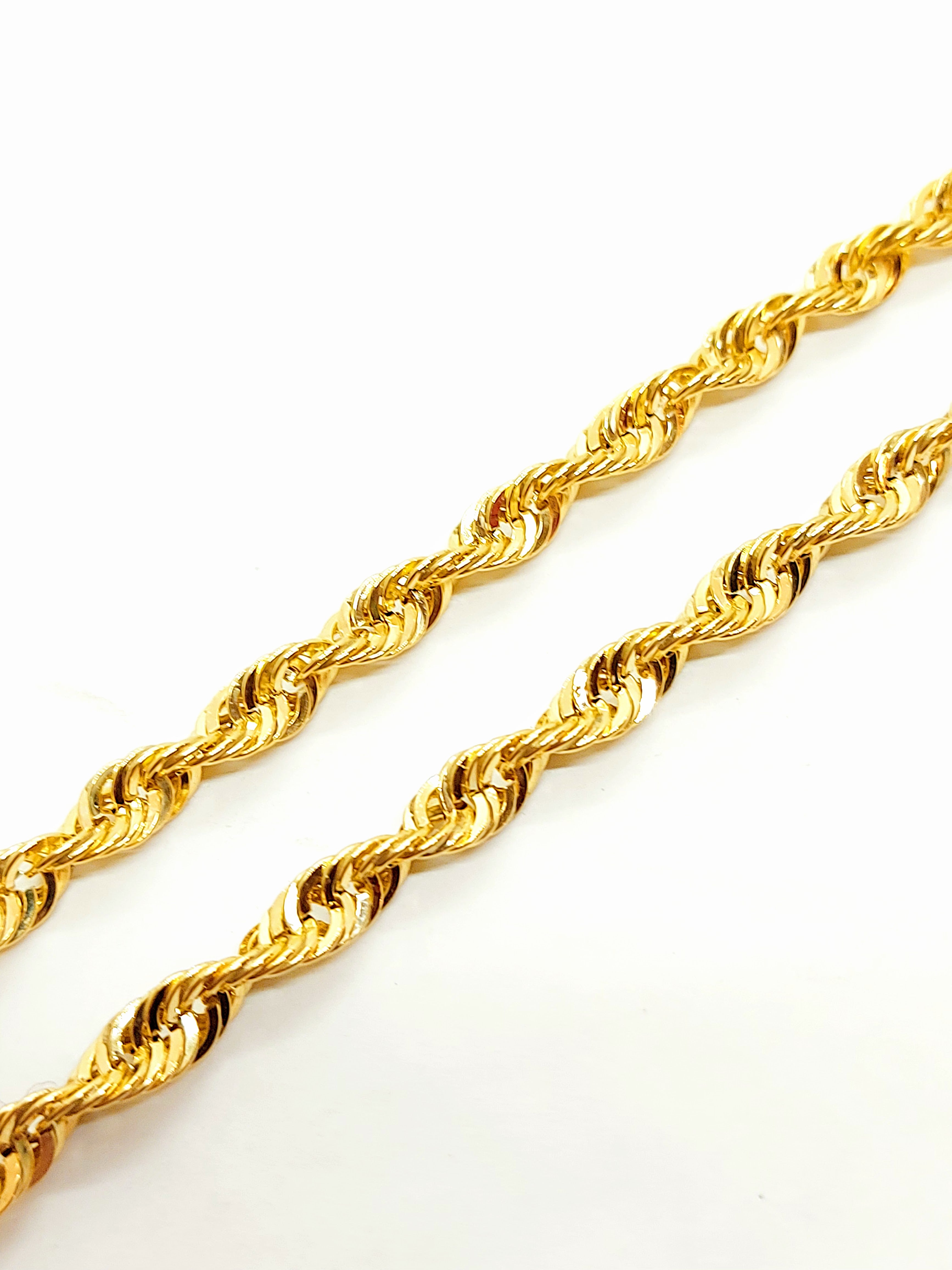 Gold Railing Chain Gold Rope Chain ~5.5mm wide – Bijouterie-Panthère