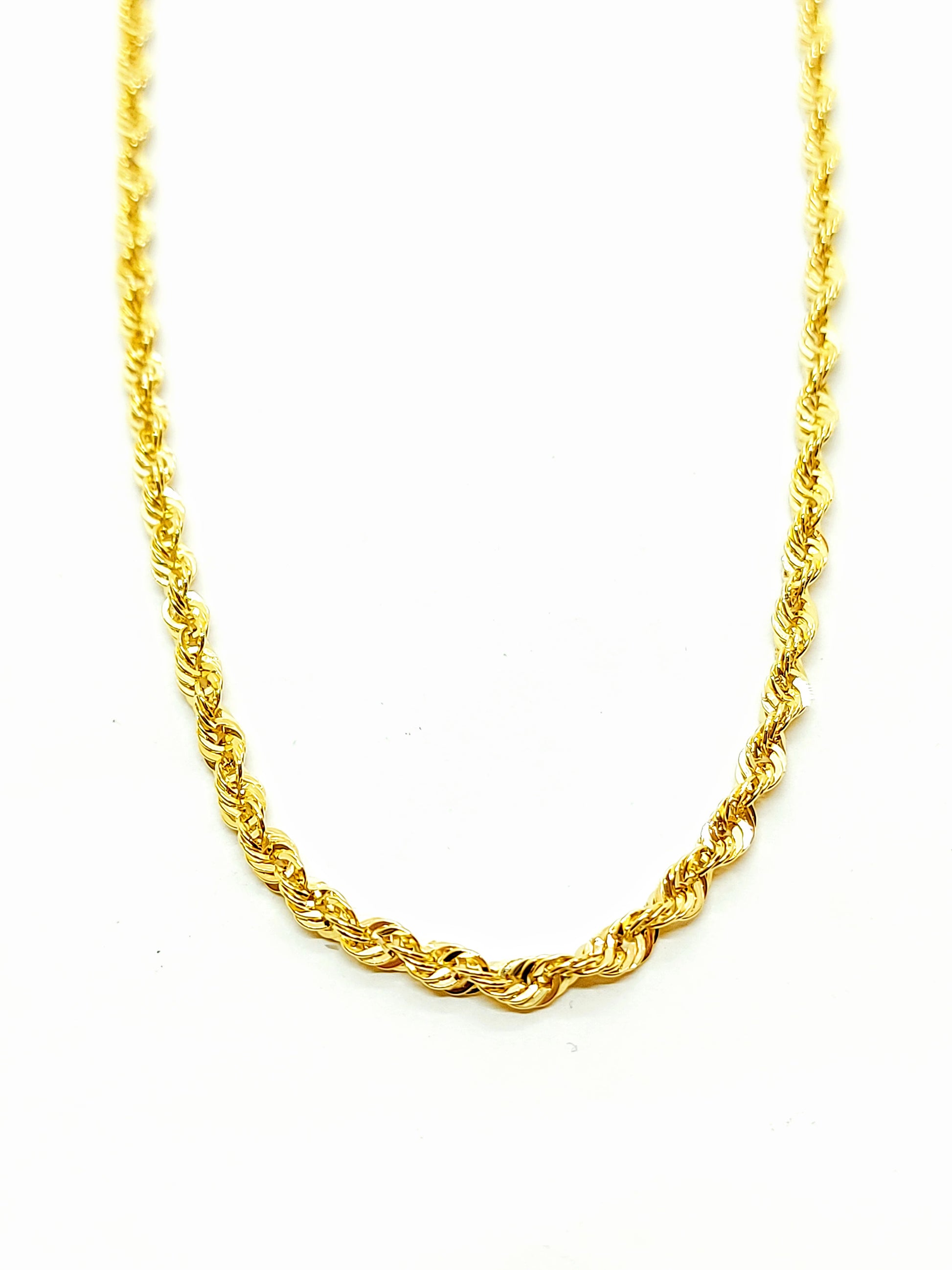 Gold rope chain ~3.5mm wide