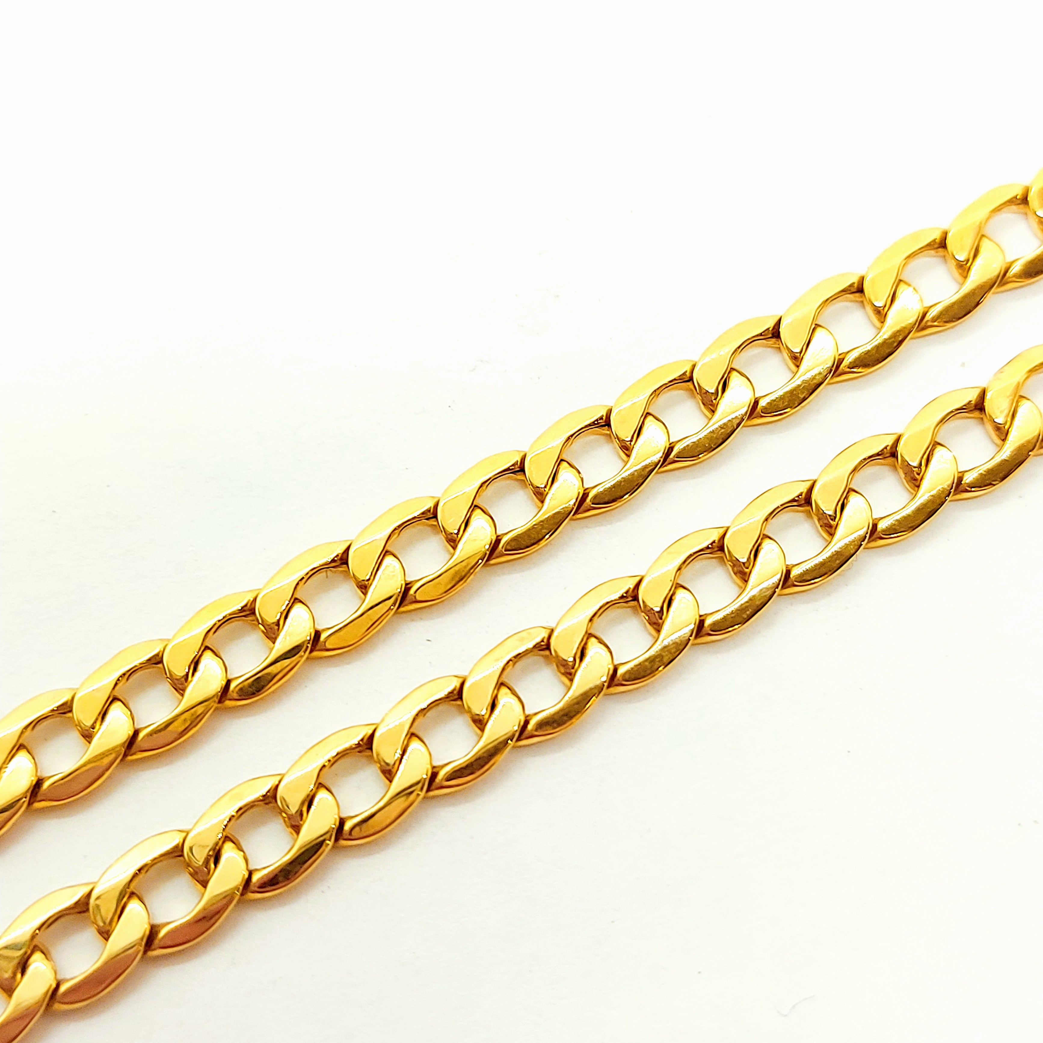 Gold Curb link Chain Necklace