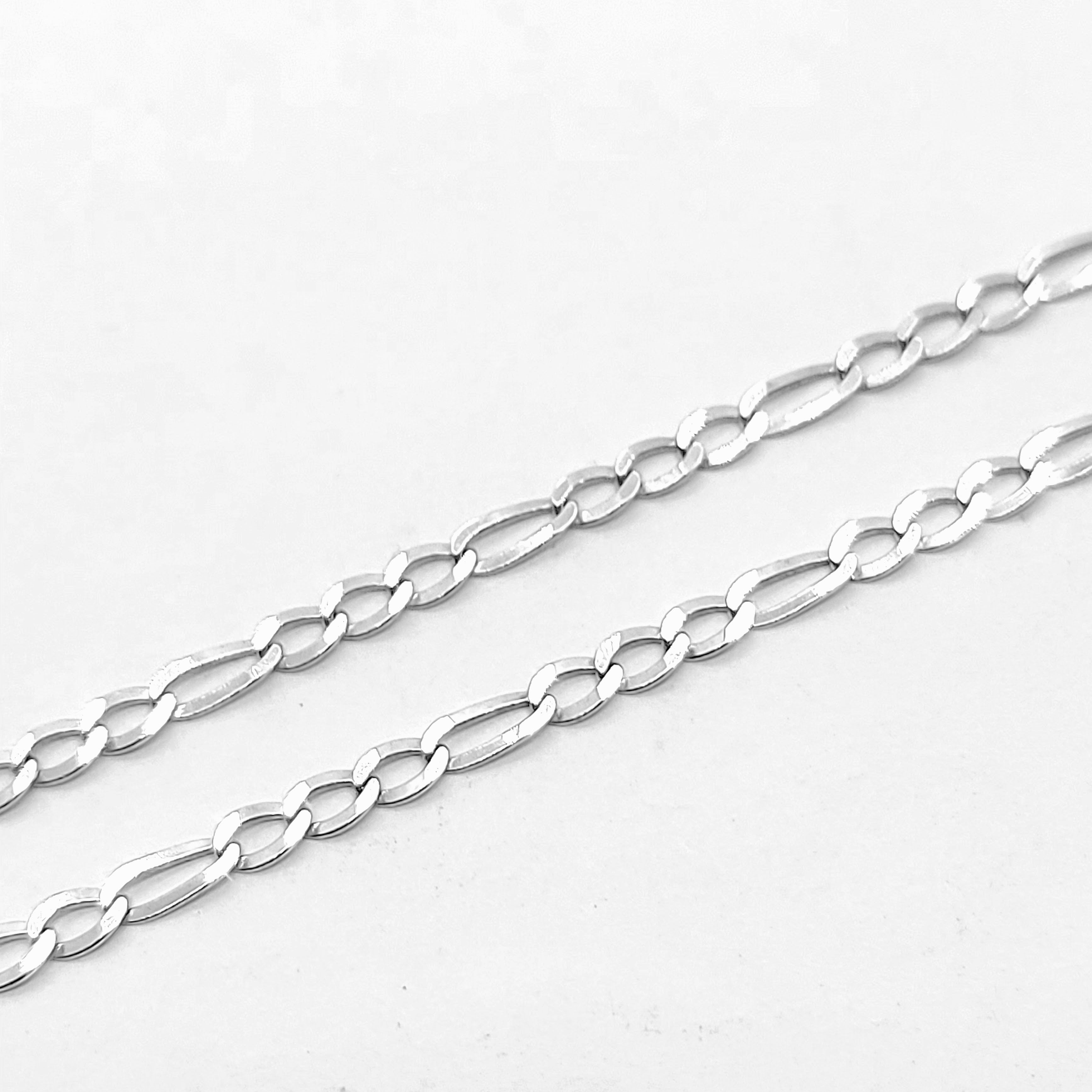 Chaîne/Collier Figaro en or blanc pour femme
