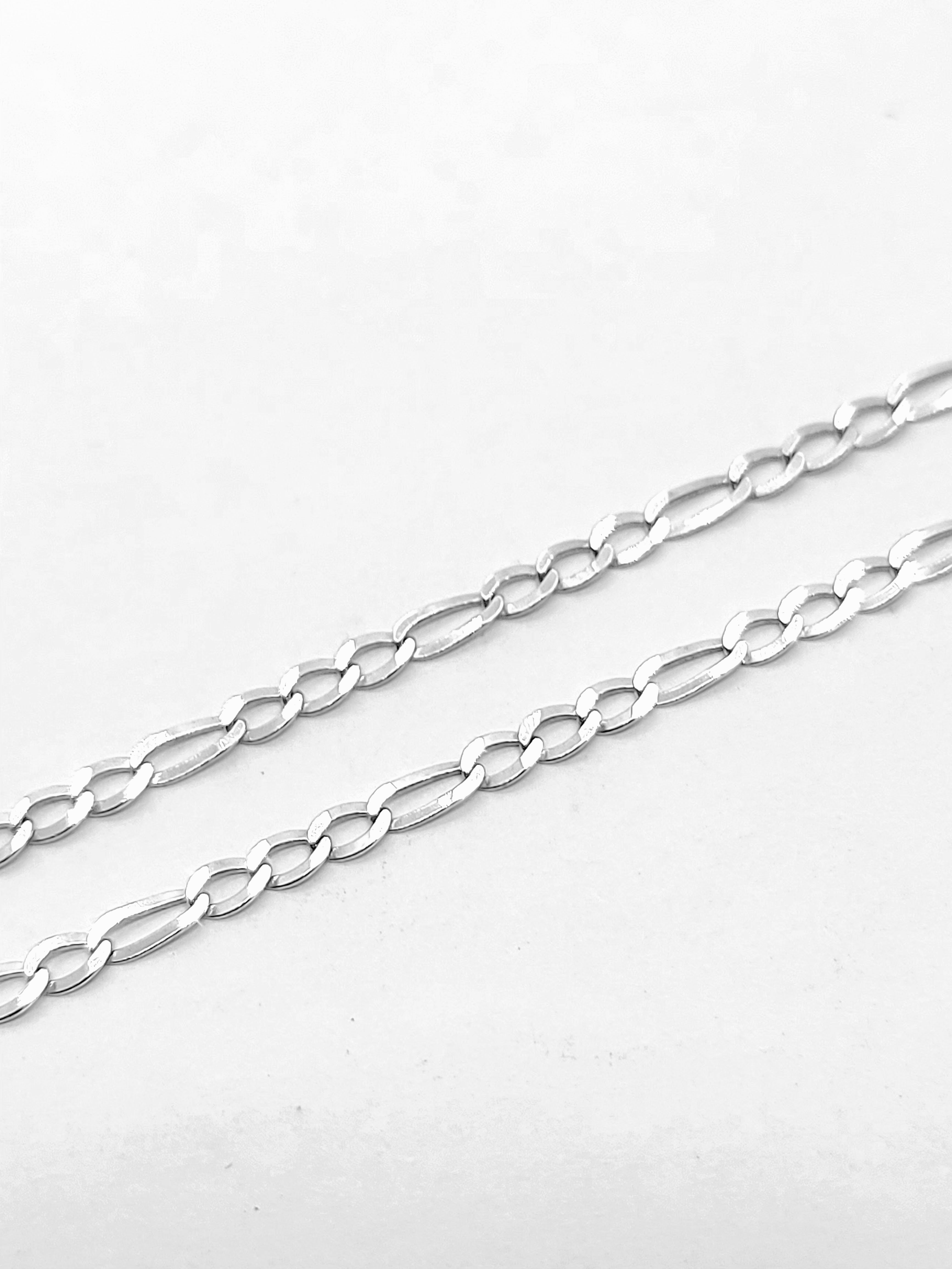 Figaro Chain/Necklace White Gold for women