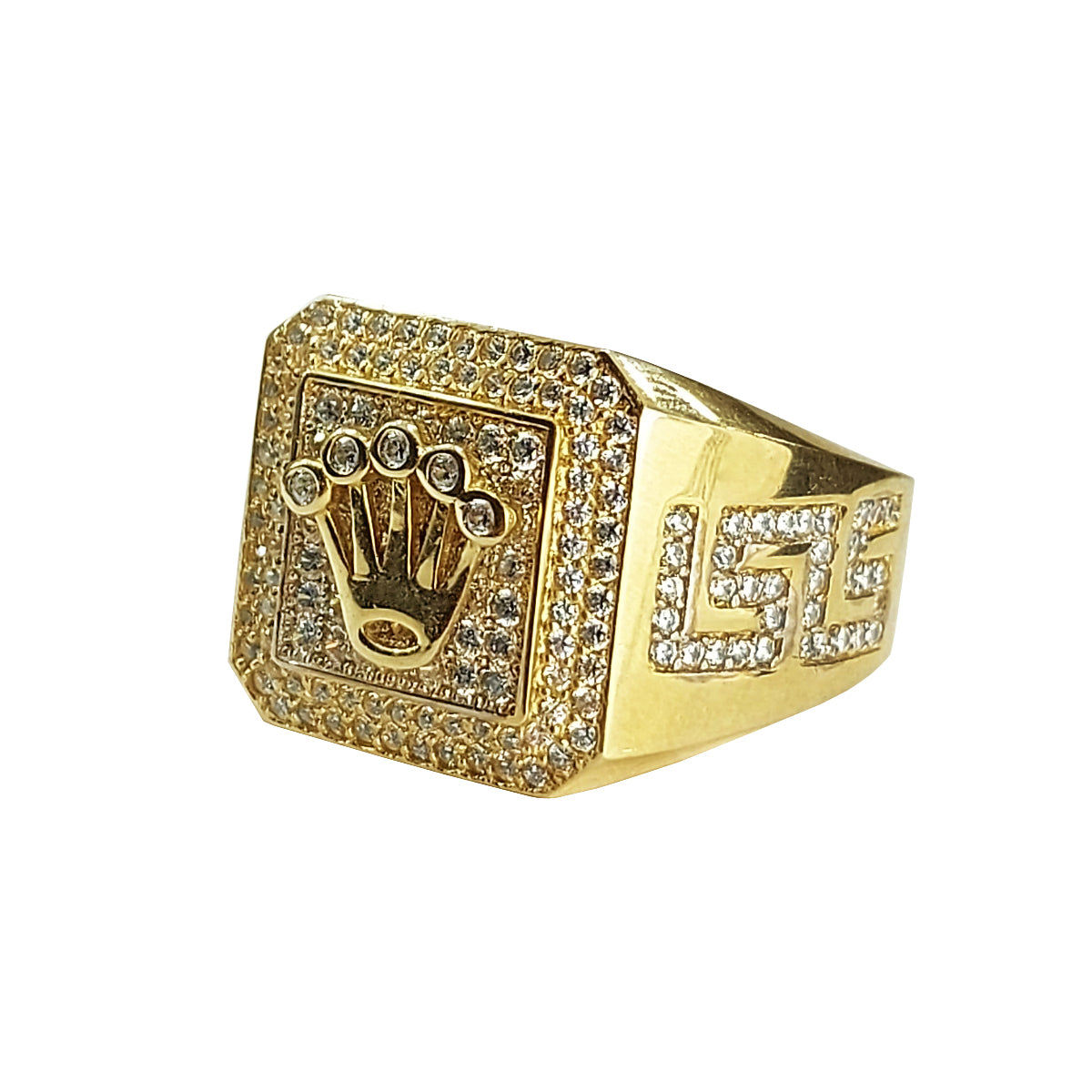 Bague en or pour homme avec grand plateau