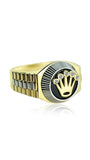 Bague homme or 2 tons