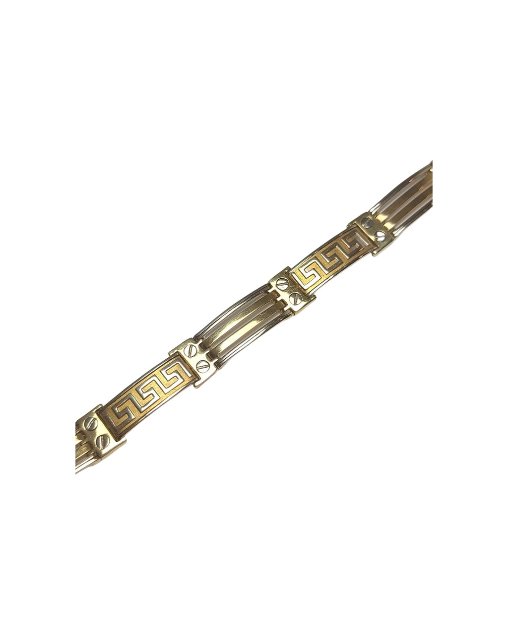 10k Gold Men's solid Handmade Meander bracelet