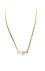 Gold Necklace with lab diamonds for women